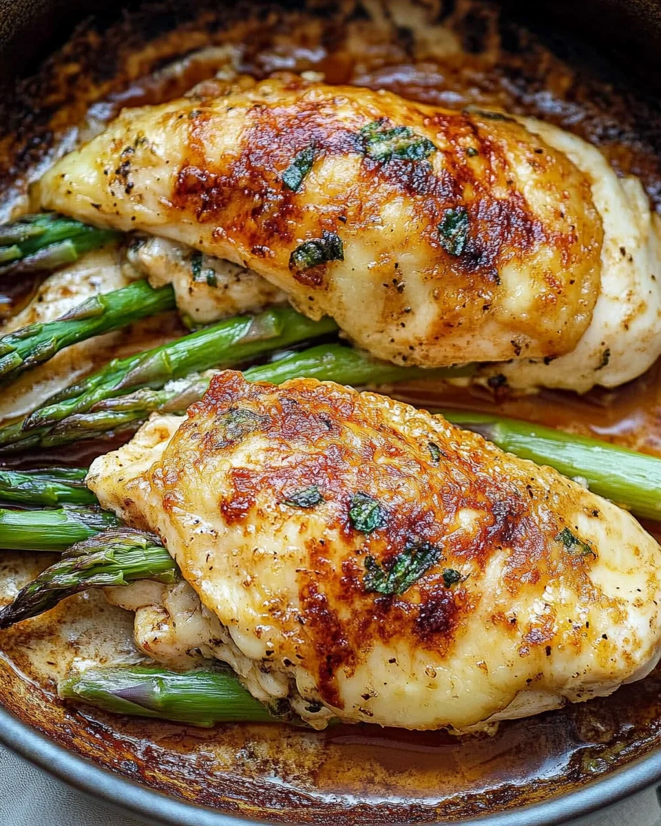 Asparagus Stuffed Chicken Fillet Asparagus