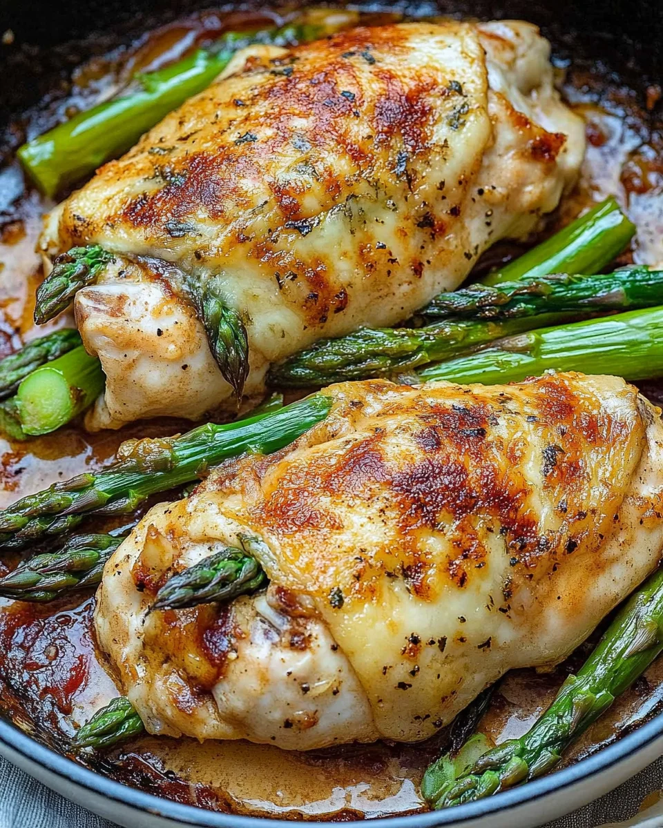 Asparagus Stuffed Chicken Fillet Asparagus