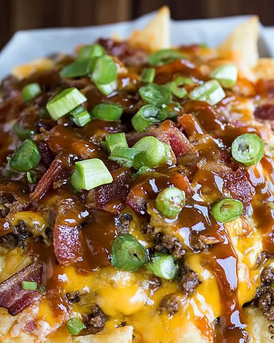 BBQ Bacon Cheeseburger Nachos BBQ