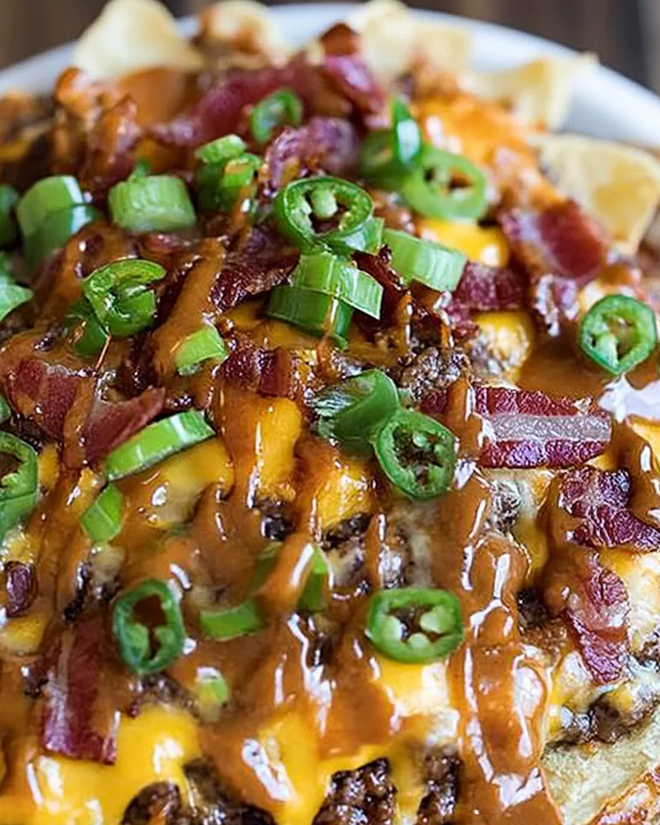 BBQ Bacon Cheeseburger Nachos BBQ