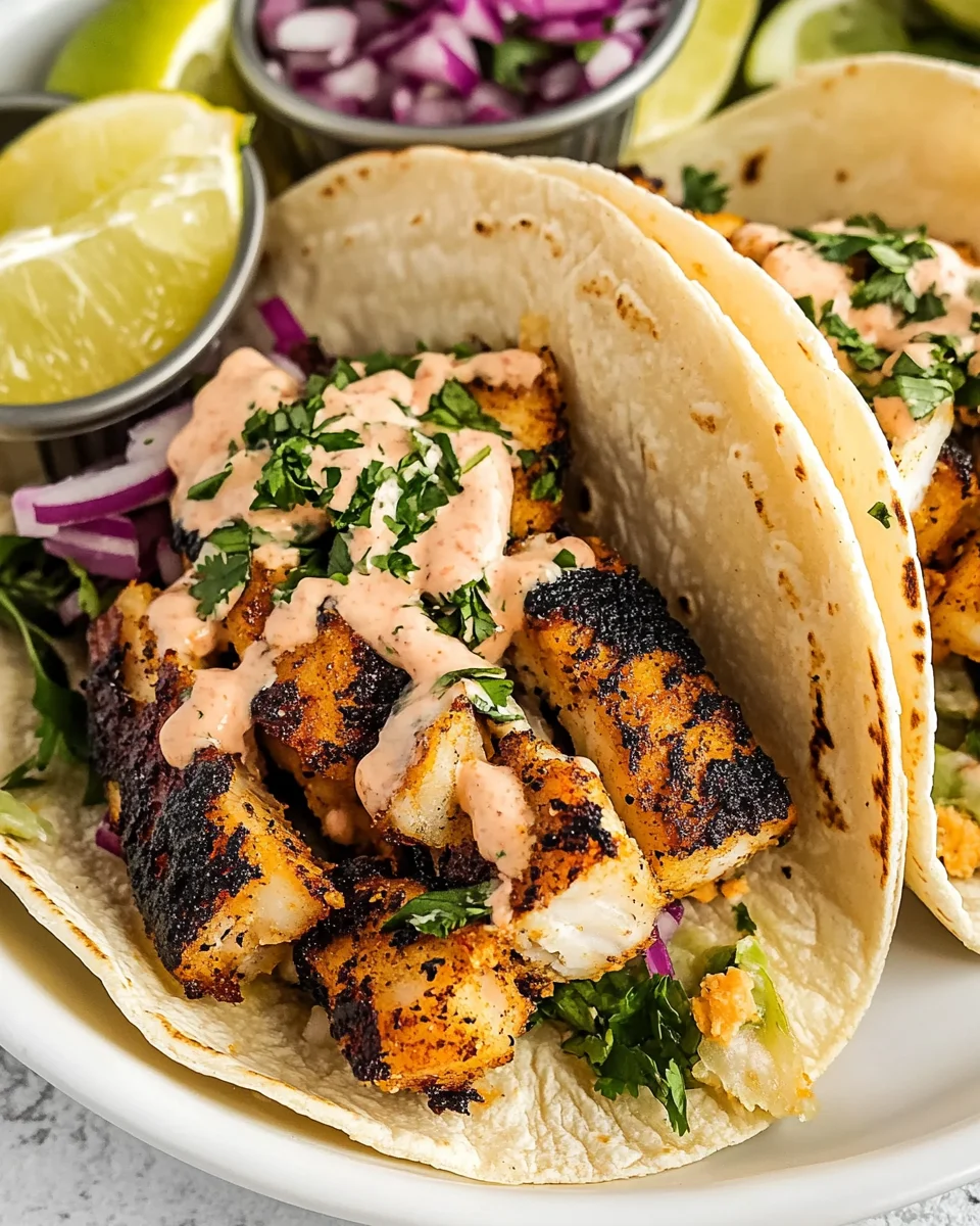 Blackened Fish Tacos Blackened