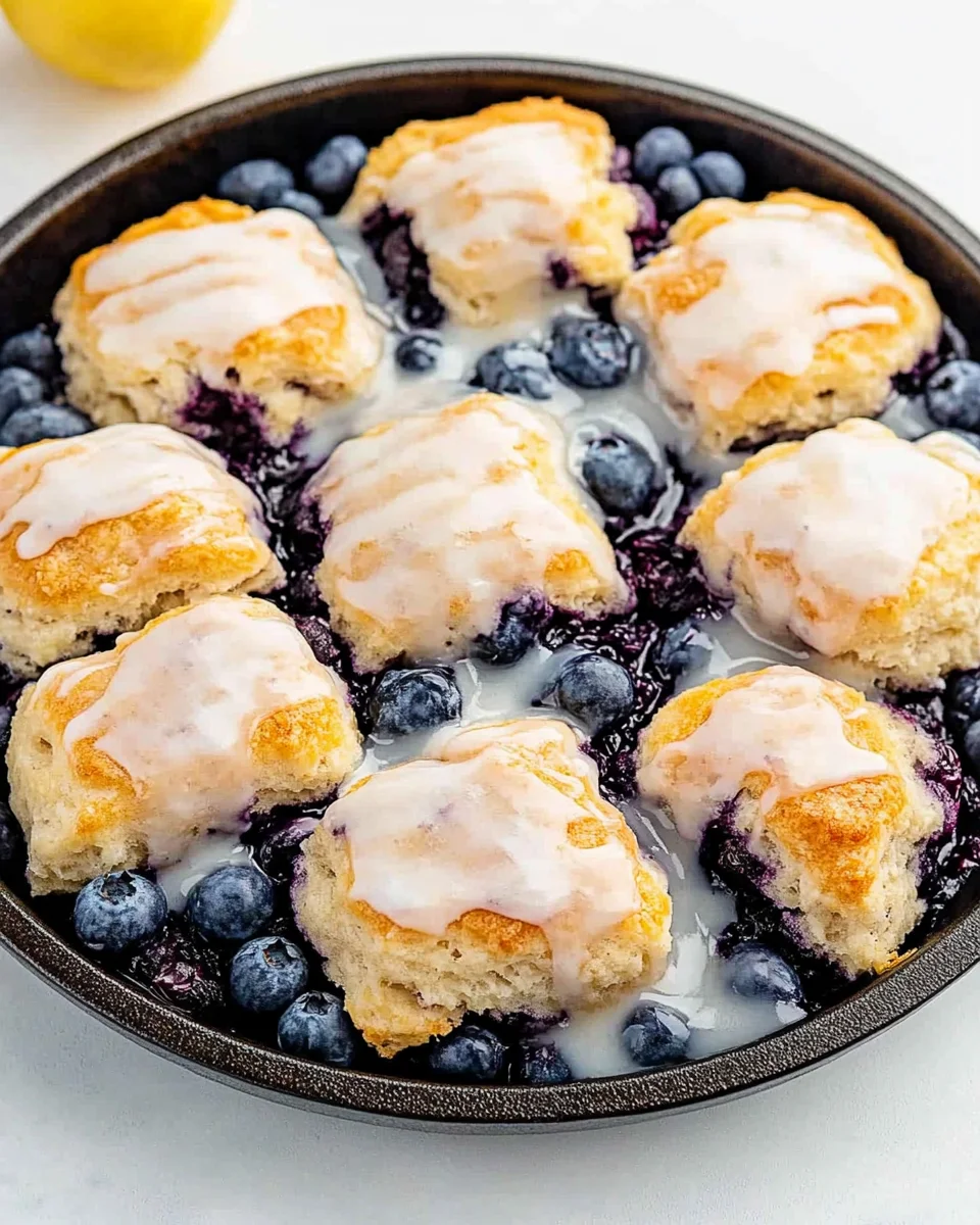 Blueberry Biscuits with Lemon Glaze Blueberry