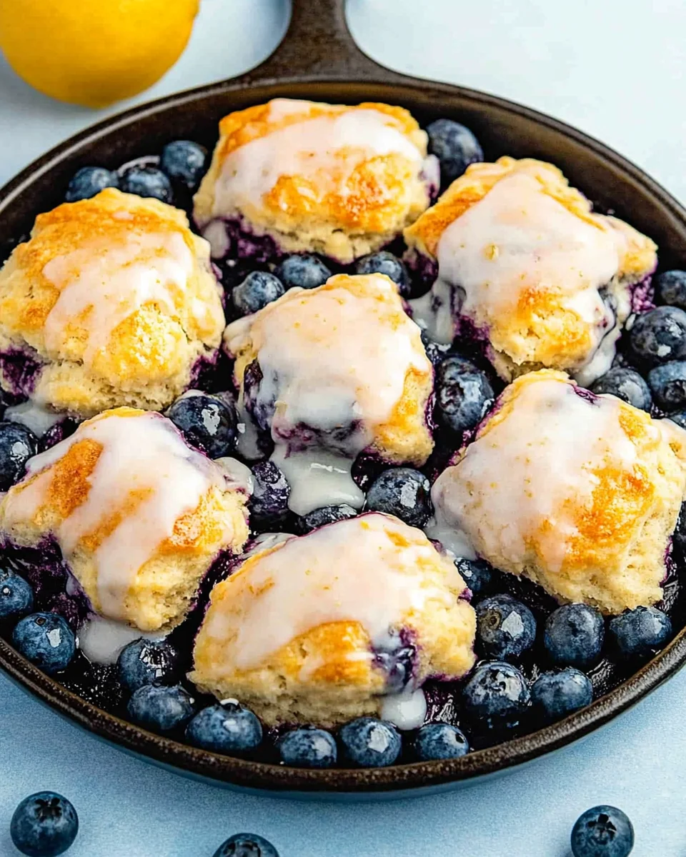 Blueberry Biscuits with Lemon Glaze Blueberry