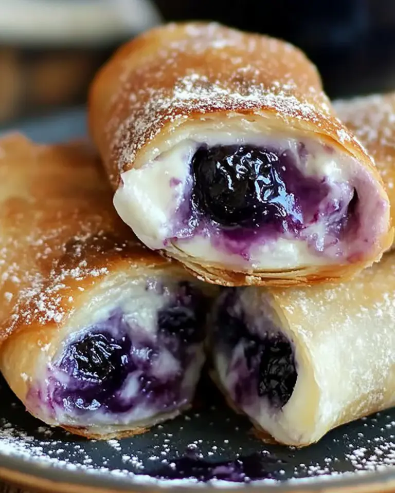 Blueberry Cream Cheese Egg Rolls