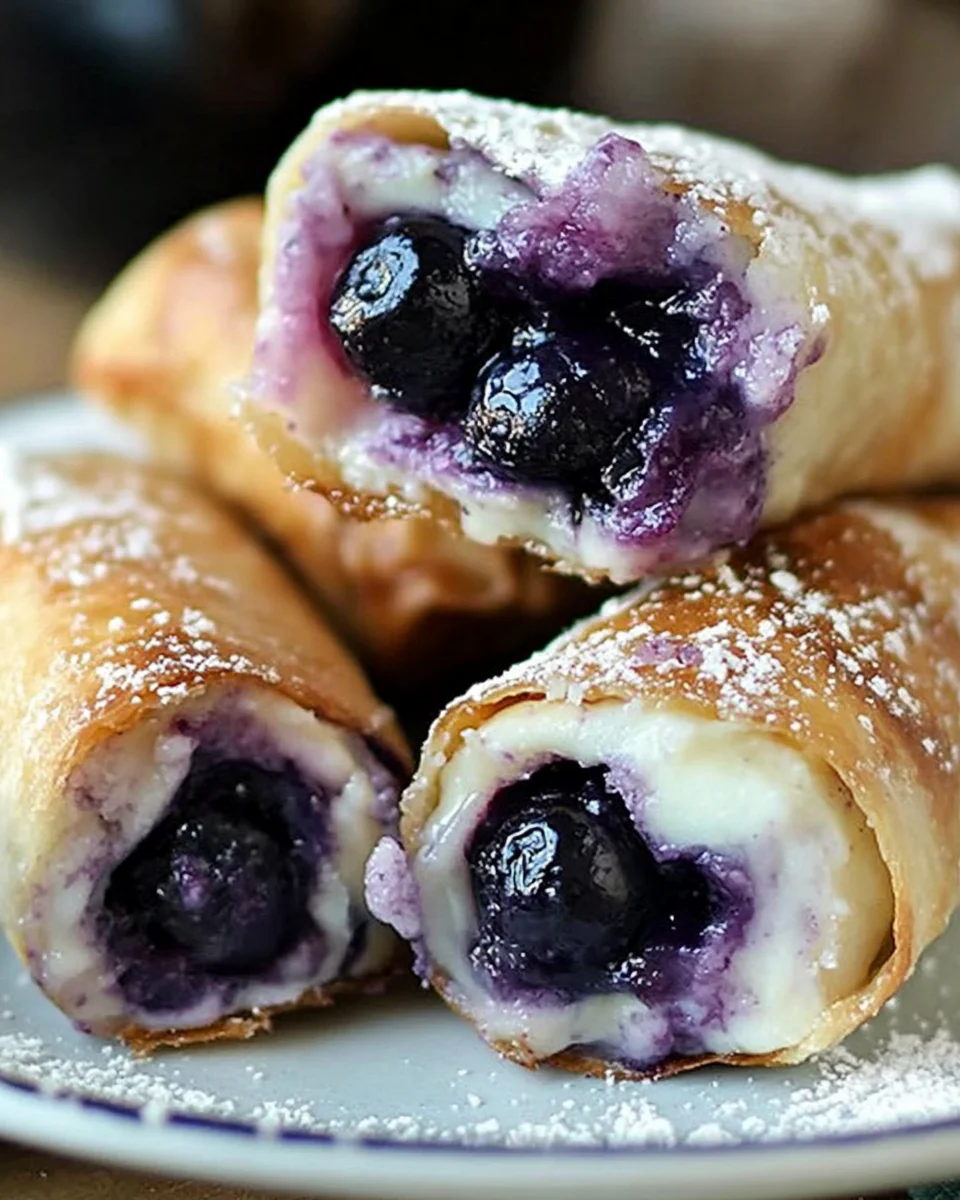 Blueberry Cream Cheese Egg Rolls Blueberry