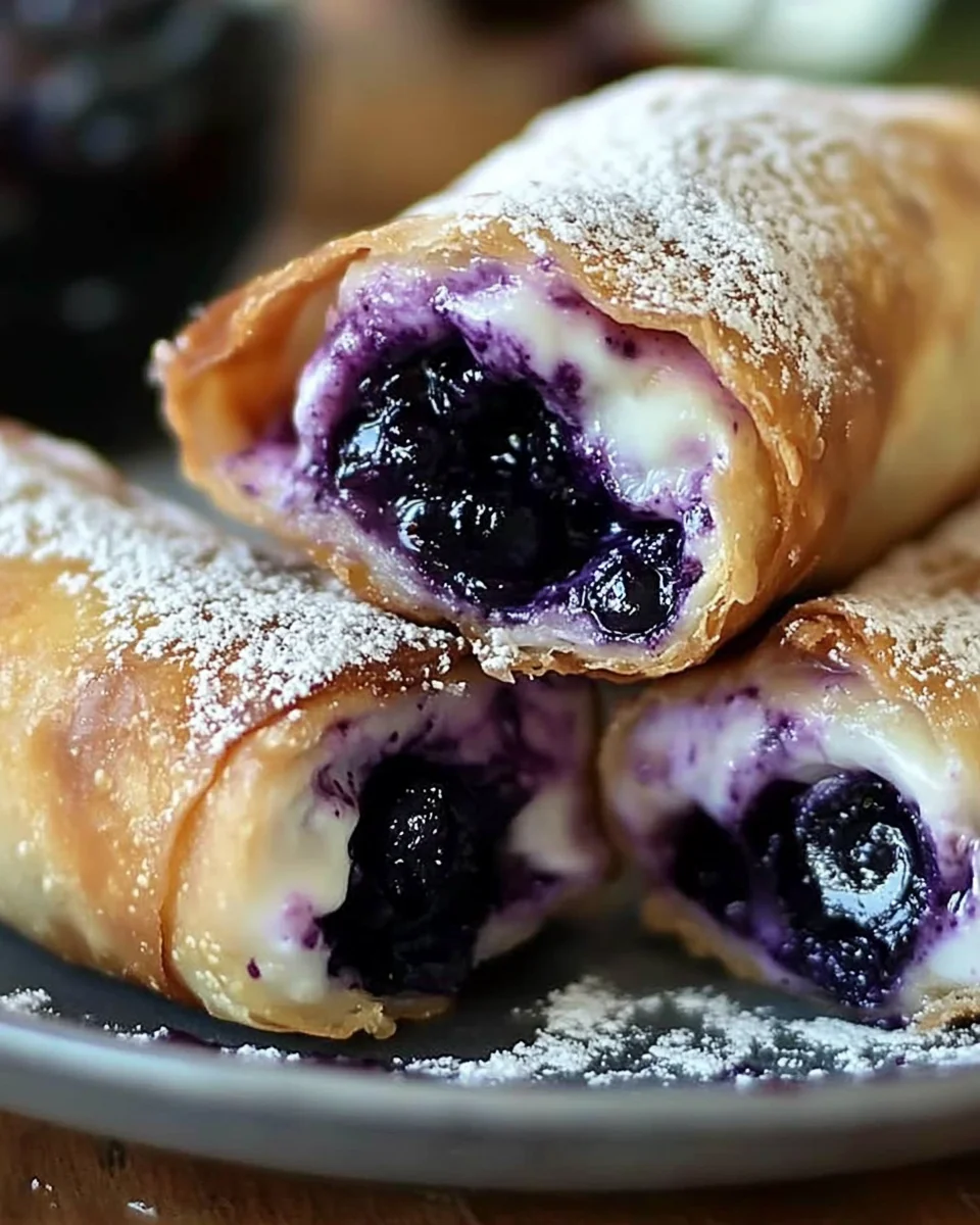 Blueberry Cream Cheese Egg Rolls Blueberry