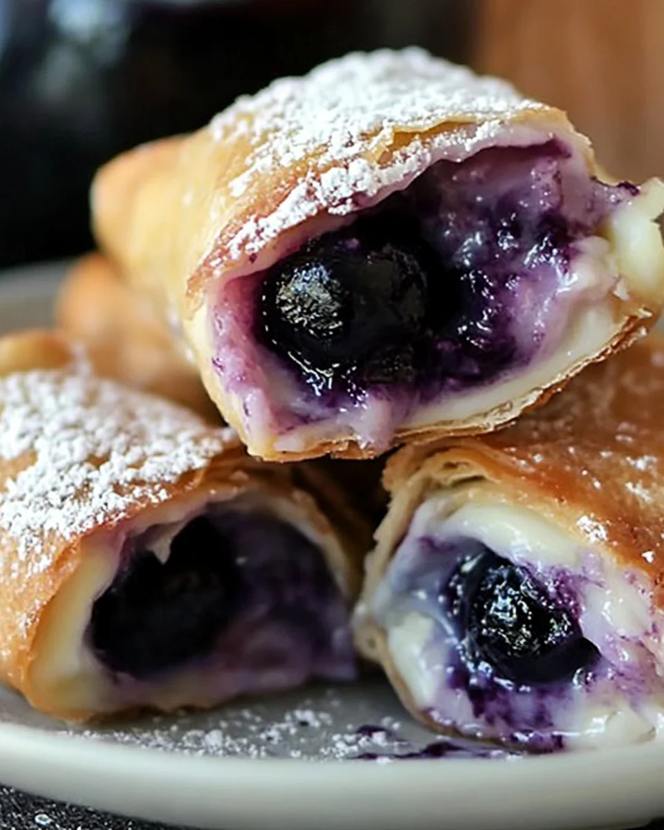 Blueberry Cream Cheese Egg Rolls Blueberry