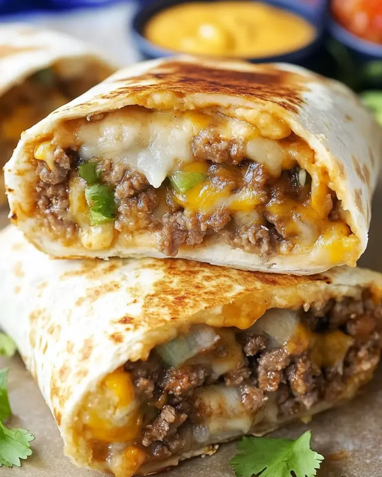 Cheesy Double Beef Burrito