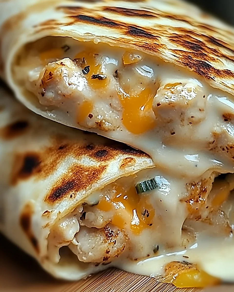 Cheesy Garlic Chicken Wraps Cheesy