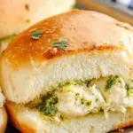 Cheesy Garlic Pesto Chicken Sliders