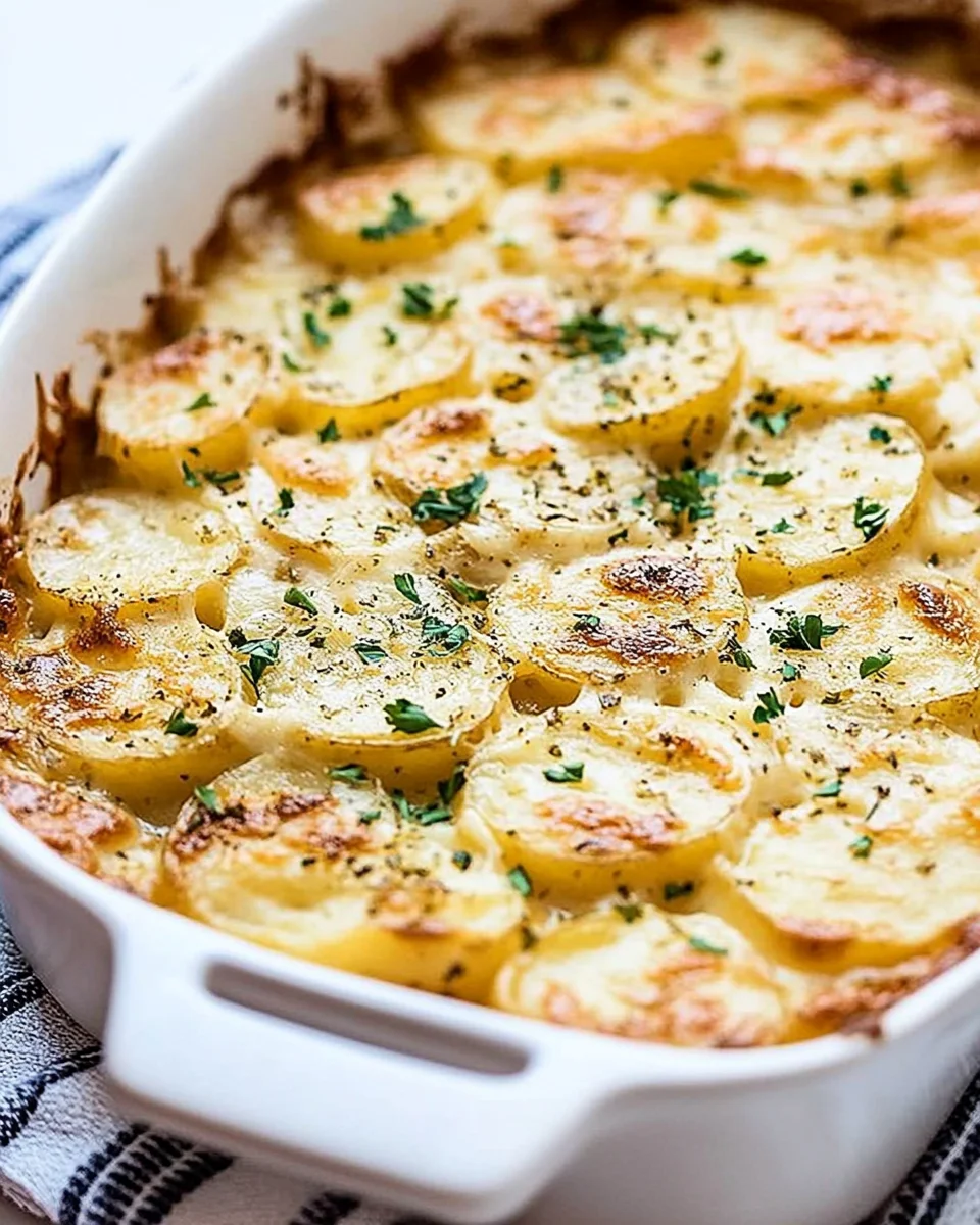 Cheesy Garlic Scalloped Potatoes