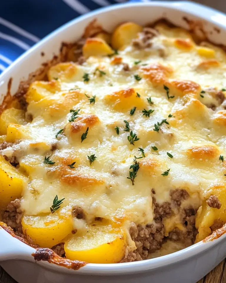 Cheesy Hamburger Potato Casserole