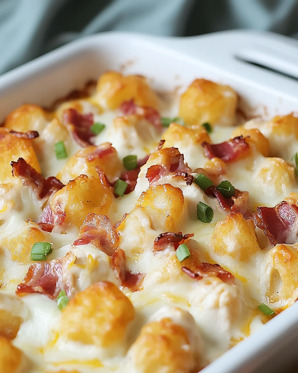 Chicken Bacon Ranch Tater Tot Casserole Chicken