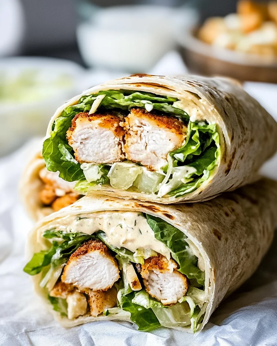 Chicken Caesar Wraps Chicken