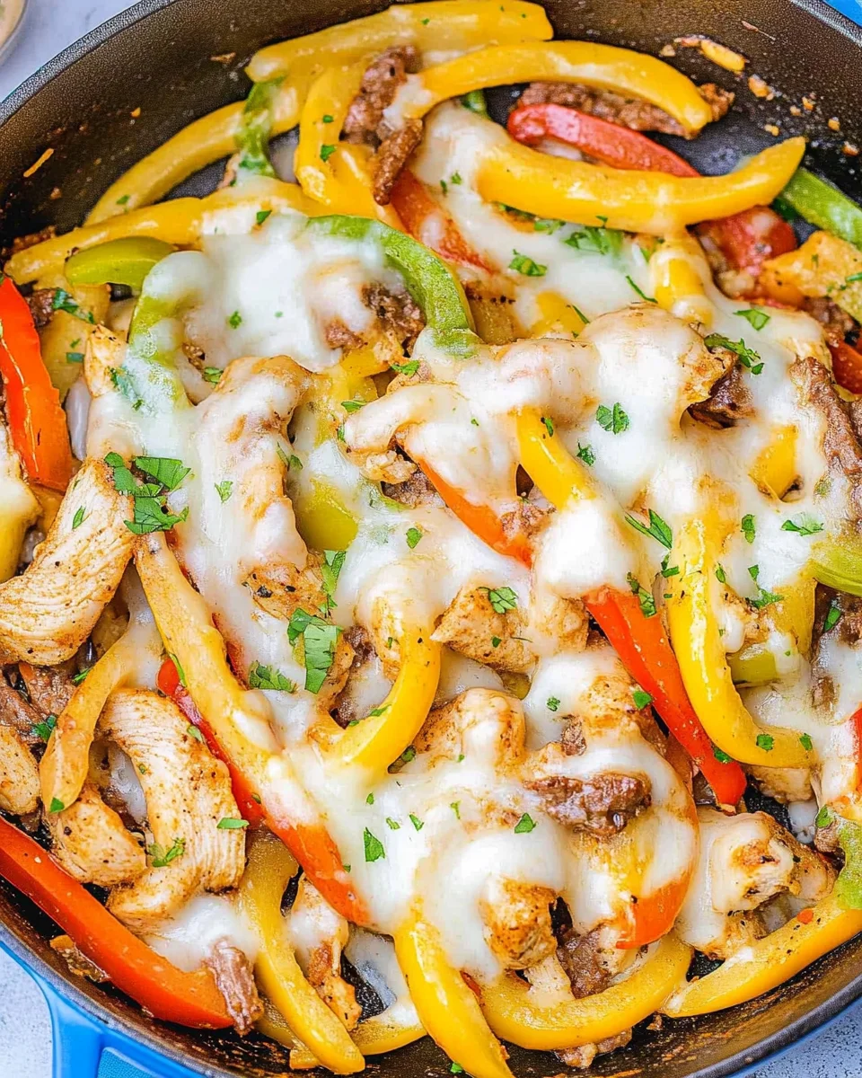 Chicken Cheesesteak Skillet Chicken