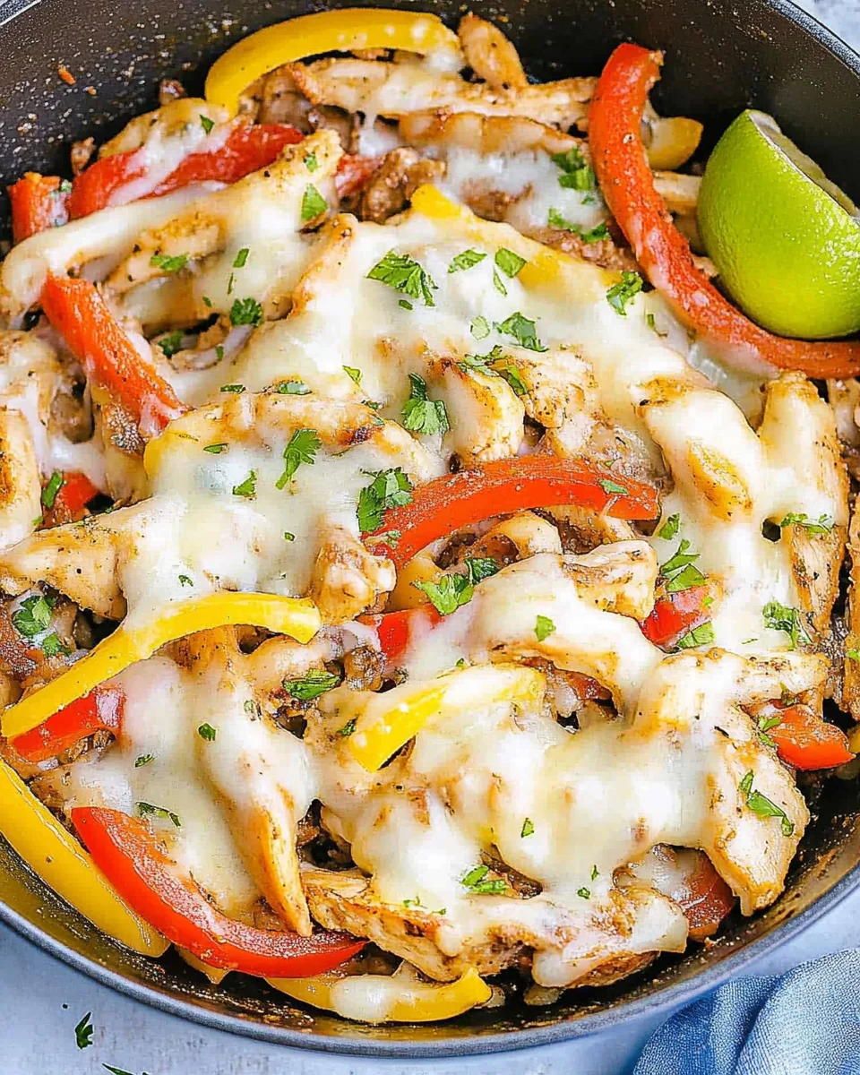 Chicken Cheesesteak Skillet Chicken