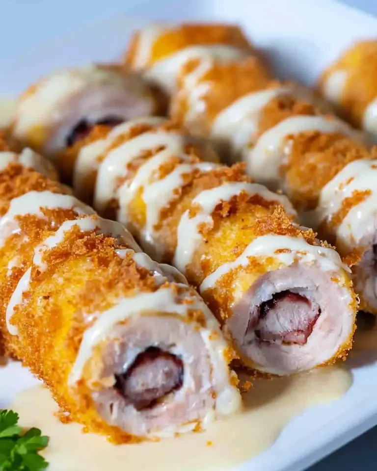 Chicken Cordon Bleu with Cheese Sauce