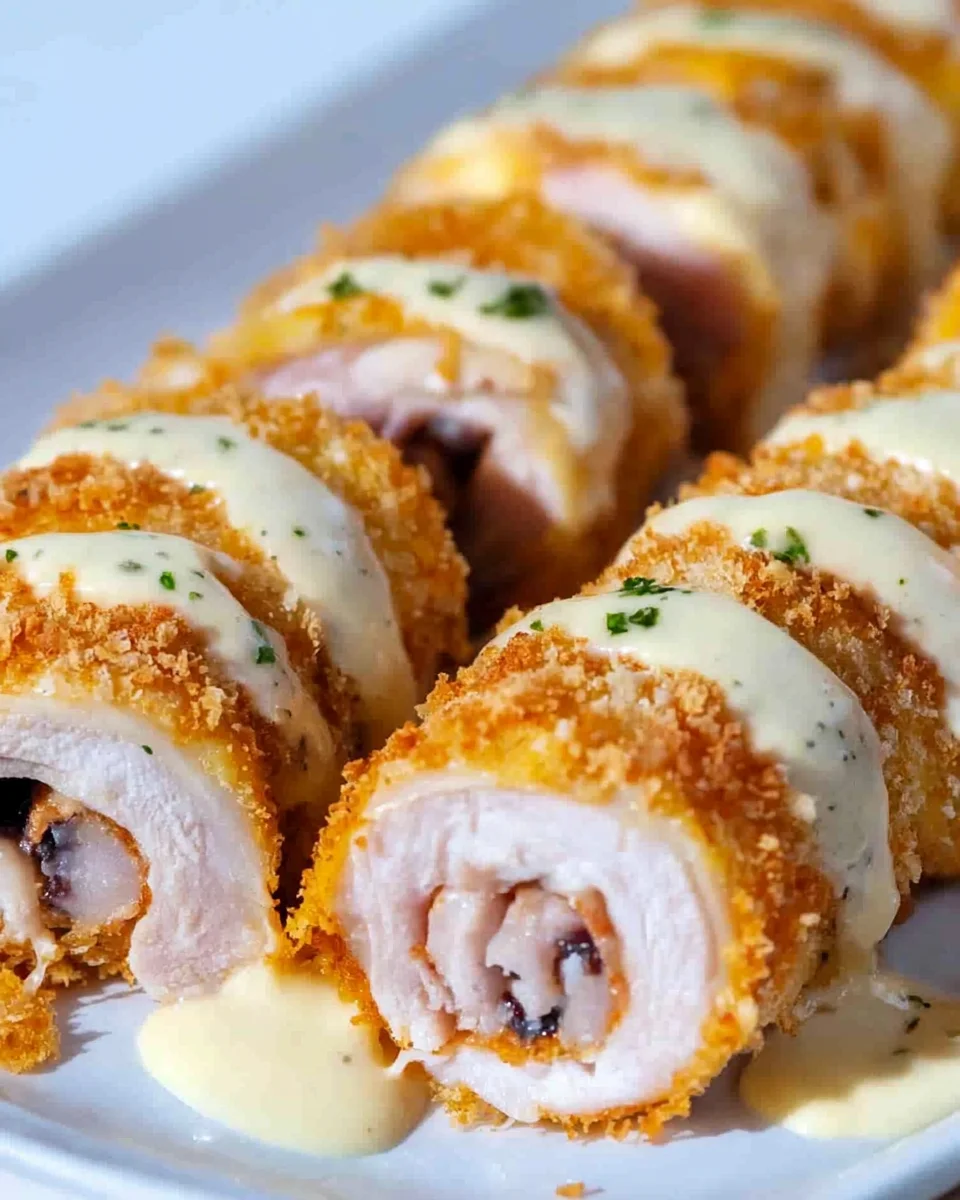 Chicken Cordon Bleu with Cheese Sauce Chicken
