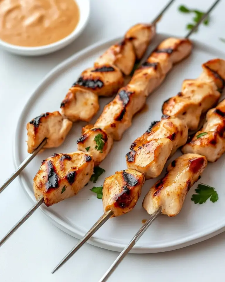 Chicken Satay with Peanut Sauce