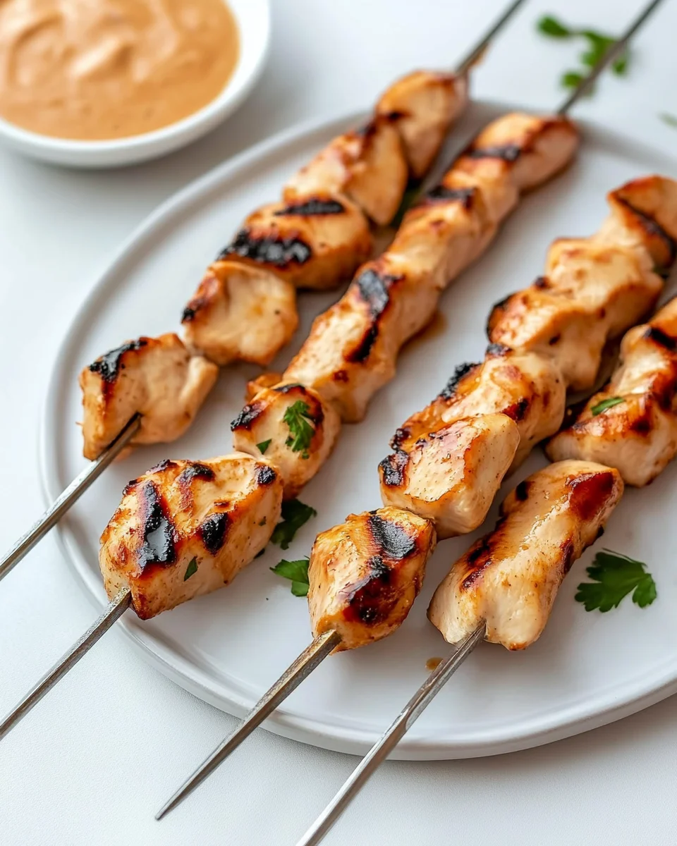 Chicken Satay with Peanut Sauce Chicken Satay with Peanut Sauce