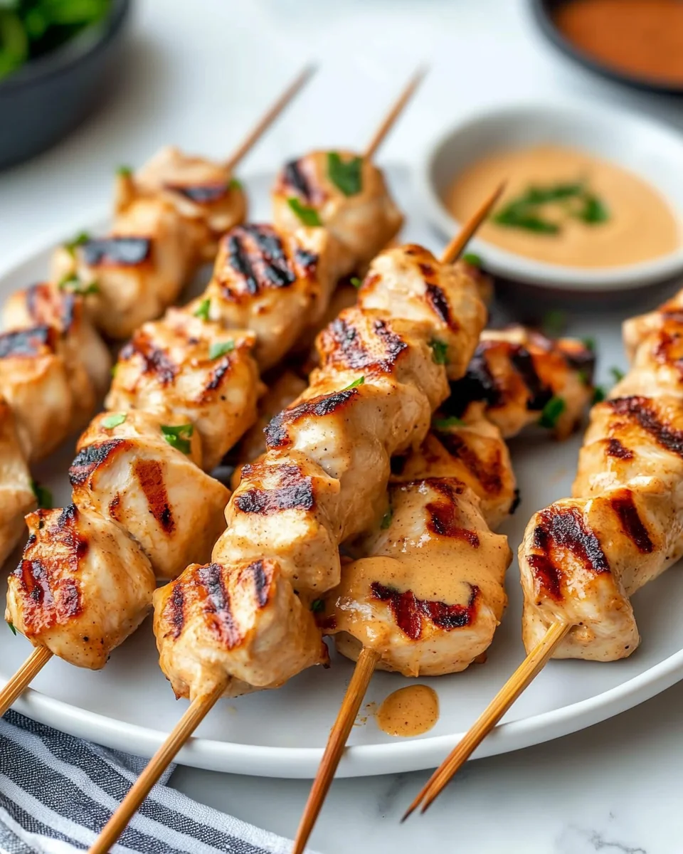 Chicken Satay with Peanut Sauce Chicken