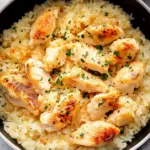 Chicken Scampi with Garlic Parmesan Rice