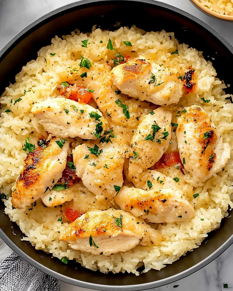Chicken Scampi with Garlic Parmesan Rice Chicken