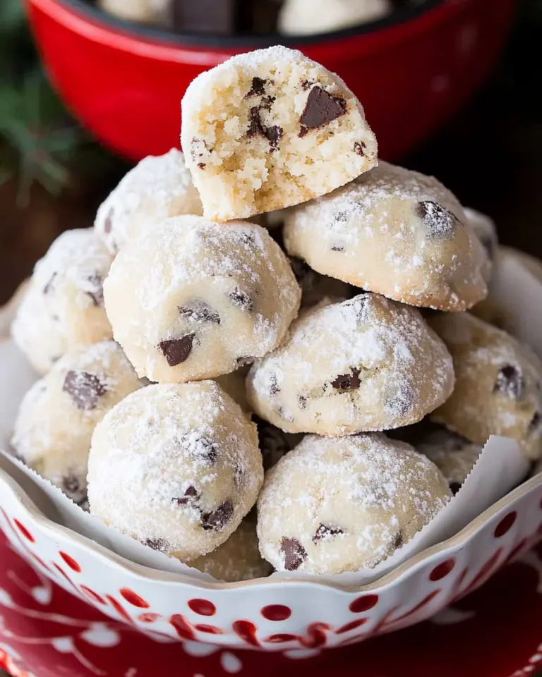 Chocolate Chip Snowball Cookies