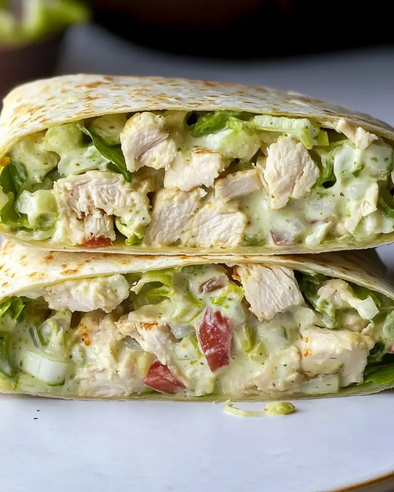 Chopped Chicken Caesar Salad Wrap