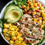 Cilantro Lime Chicken Salad with Mango Avocado Salsa