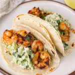 Cilantro Lime Shrimp Tacos with Creamy Slaw