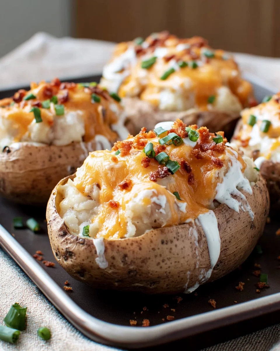 Crack Chicken Stuffed Baked Potatoes Crack
