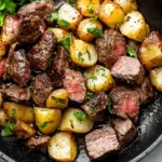 Creamy Garlic Butter Steak Bites and Potatoes