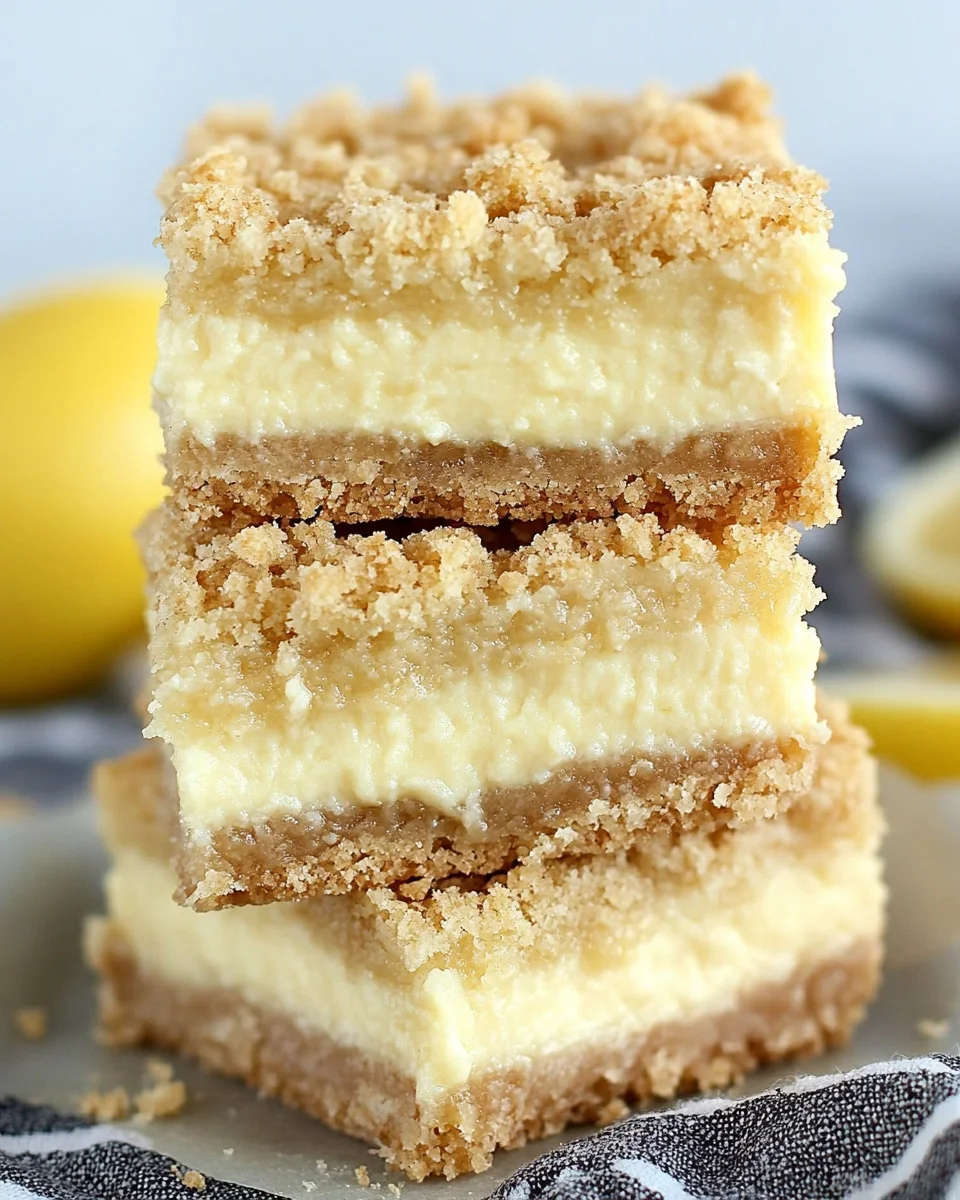 Creamy Lemon Cheesecake Crumb Bars 27 Creamy