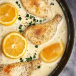 Creamy Lemon Pepper Skillet Chicken