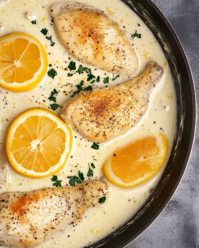 Creamy Lemon Pepper Skillet Chicken