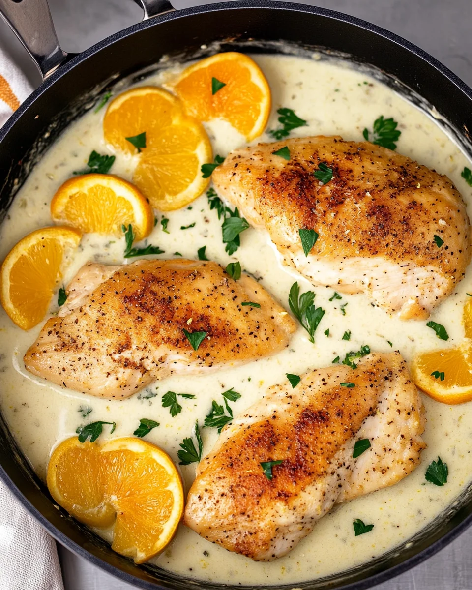 Creamy Lemon Pepper Skillet Chicken Creamy