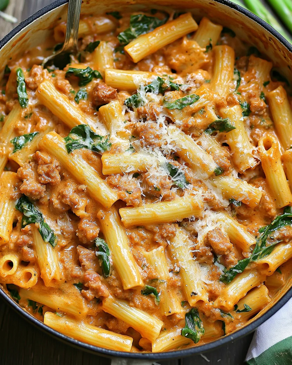 Creamy Sausage Rigatoni Creamy