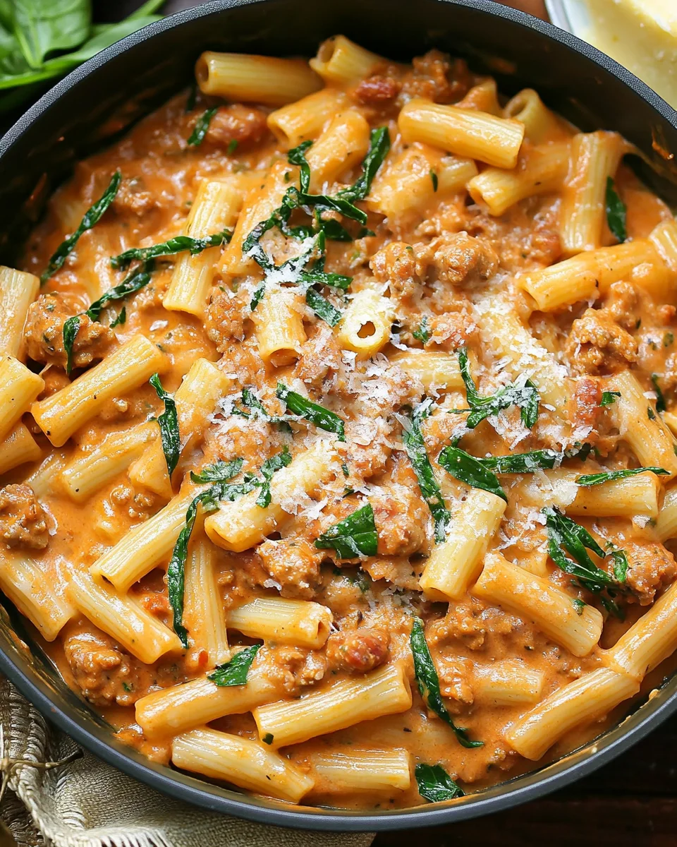 Creamy Sausage Rigatoni Creamy