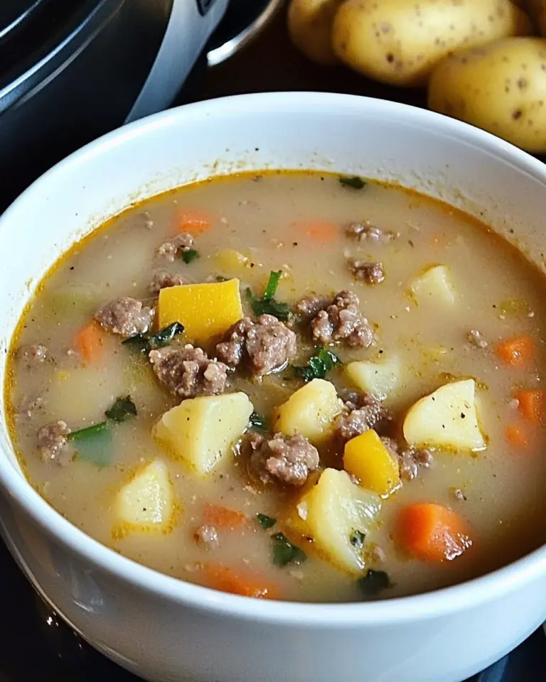 Crock Pot Hamburger Potato Soup