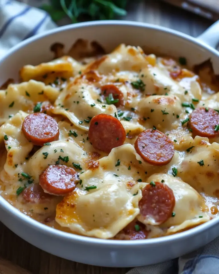 Crockpot Pierogi Casserole with Kielbasa