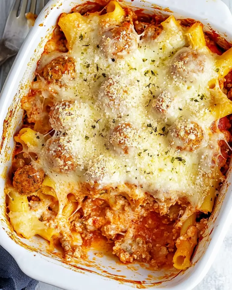 Dump and Bake Meatball Casserole