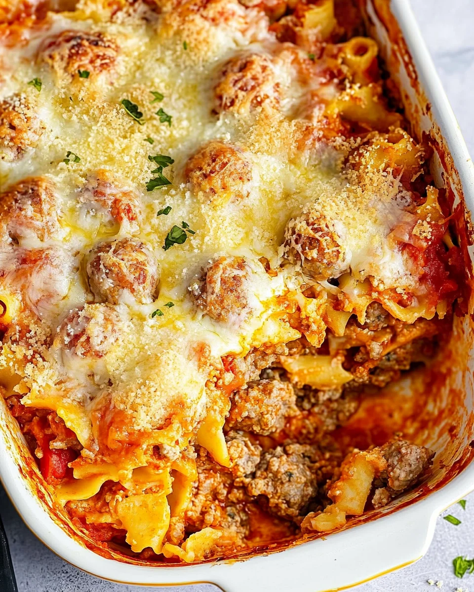 Dump and Bake Meatball Casserole Dump