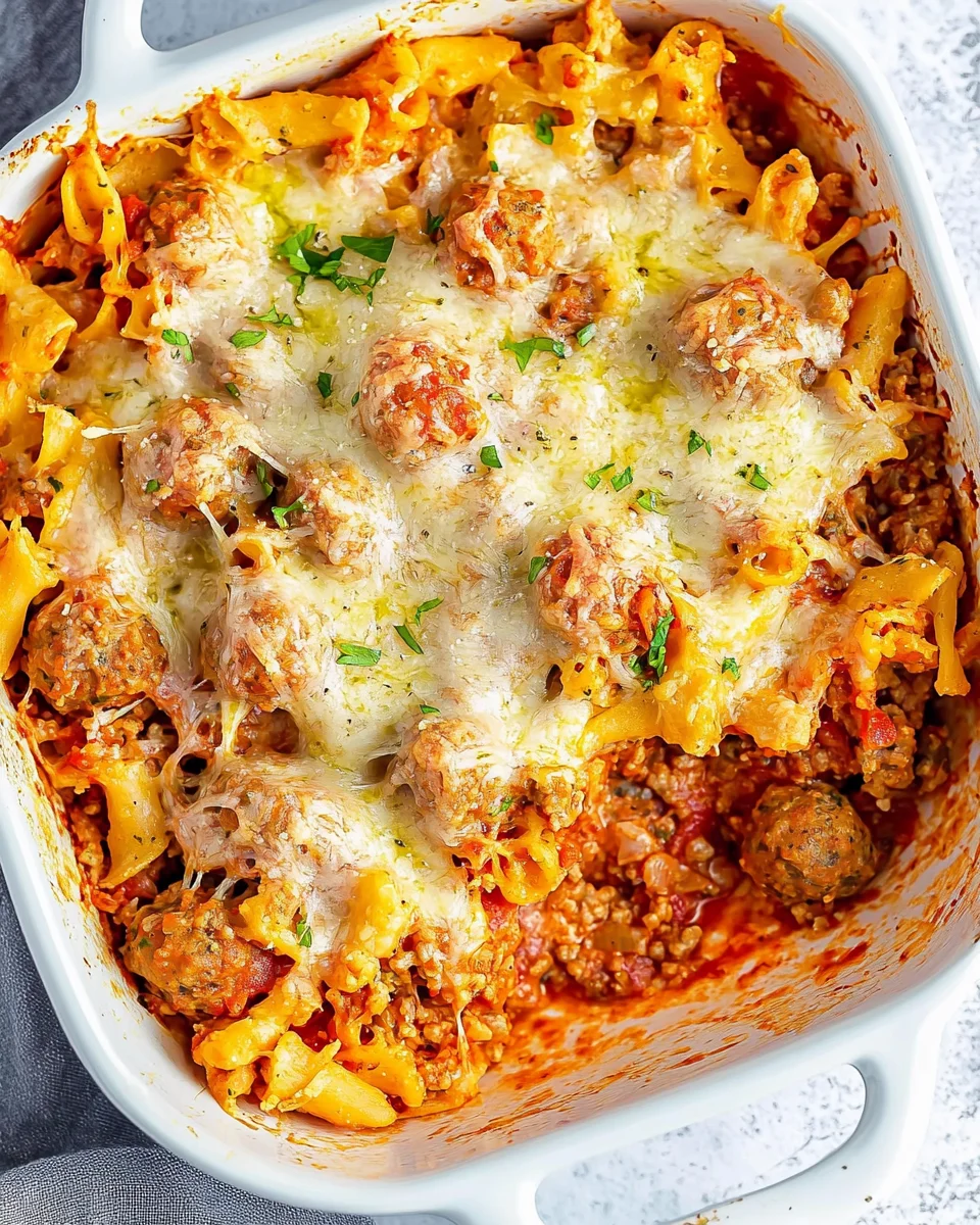 Dump and Bake Meatball Casserole Dump