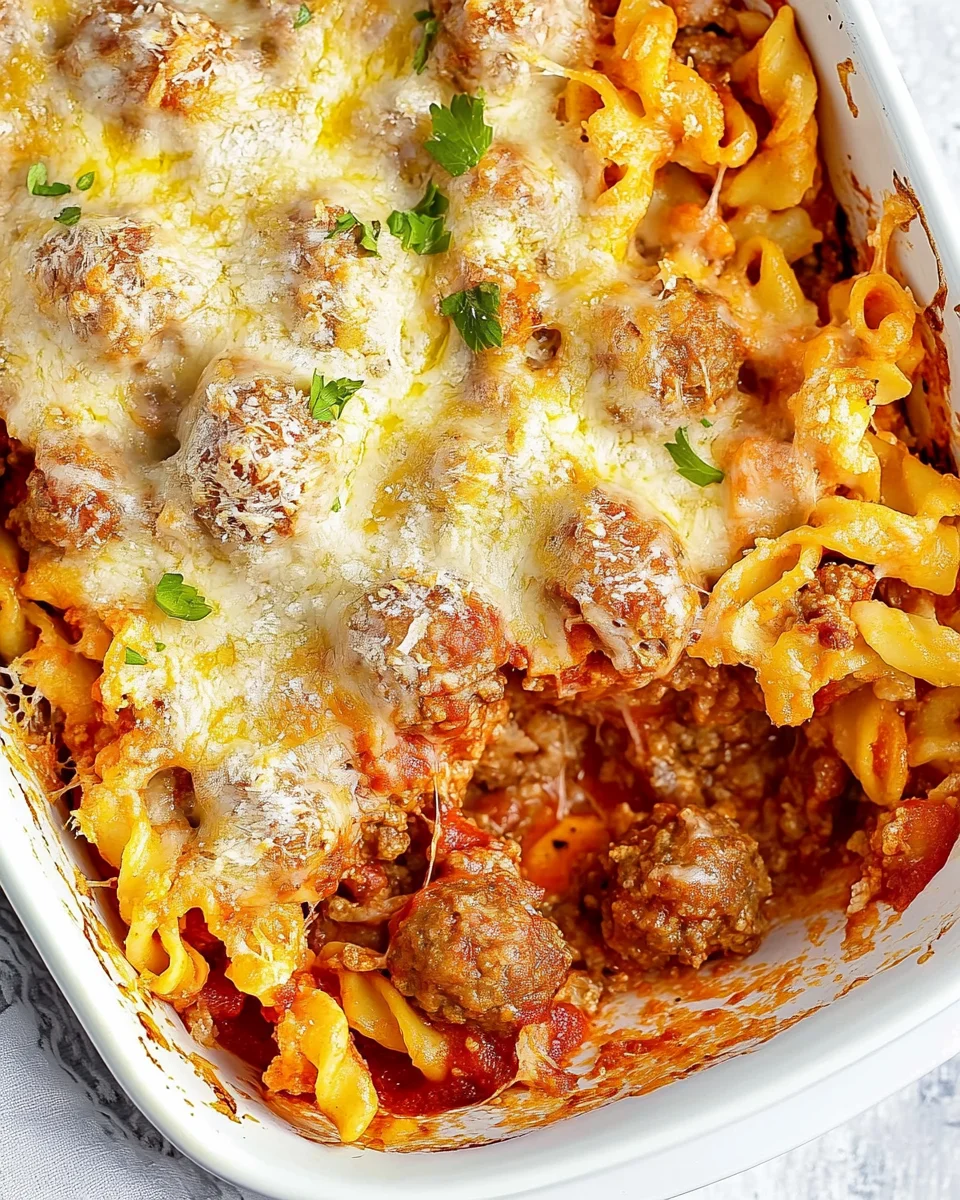 Dump and Bake Meatball Casserole Dump