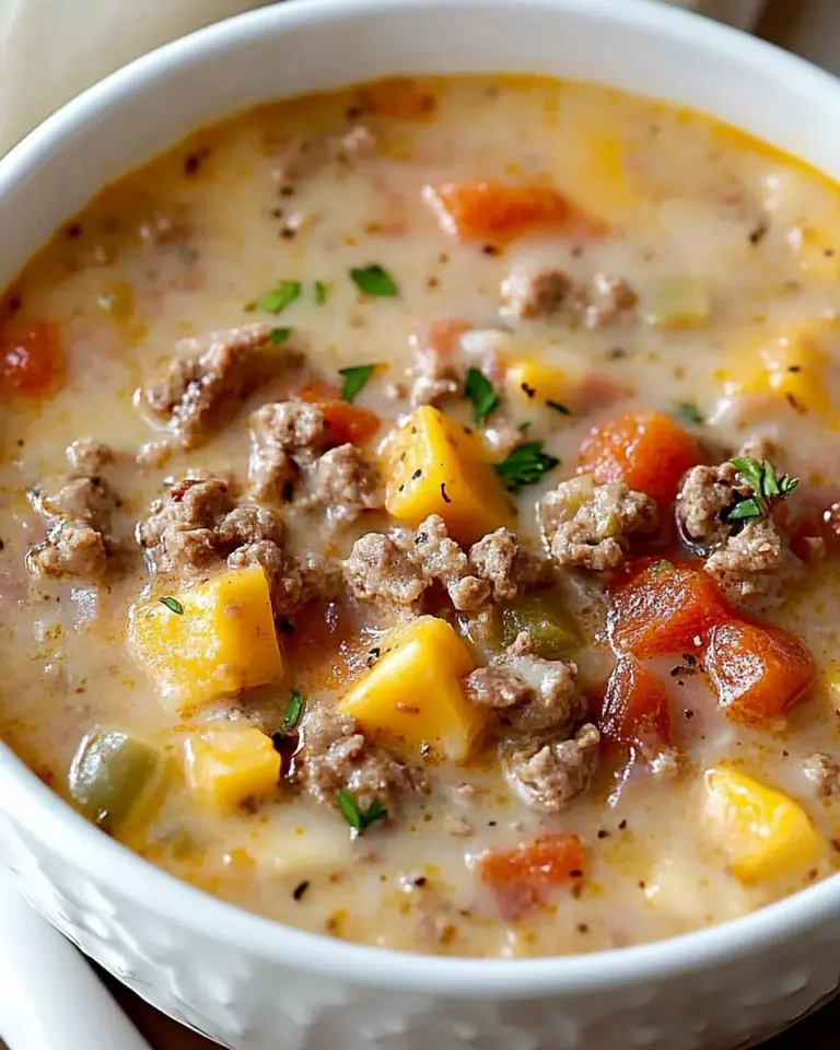 Easy Cheeseburger Soup