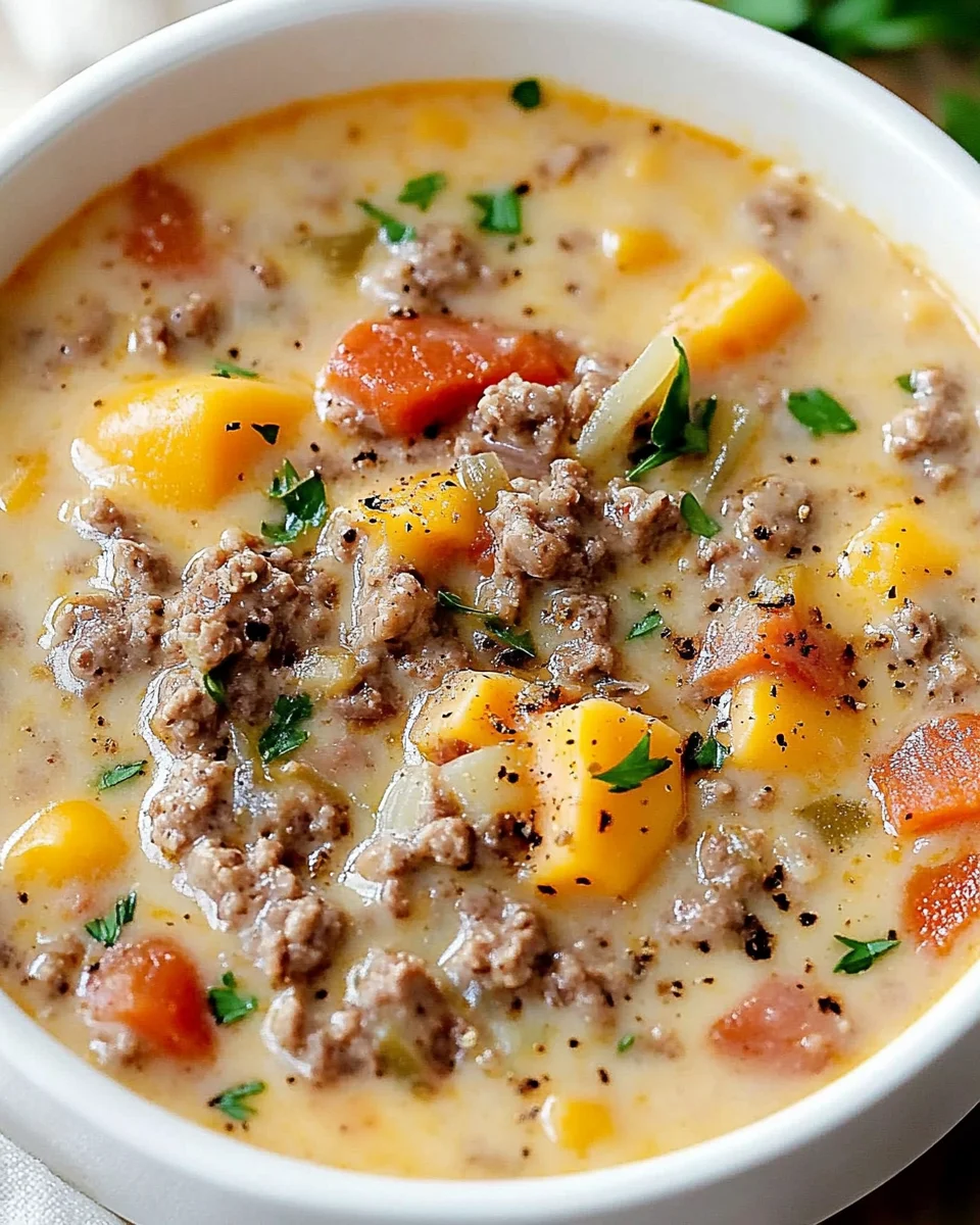 Easy Cheeseburger Soup Easy