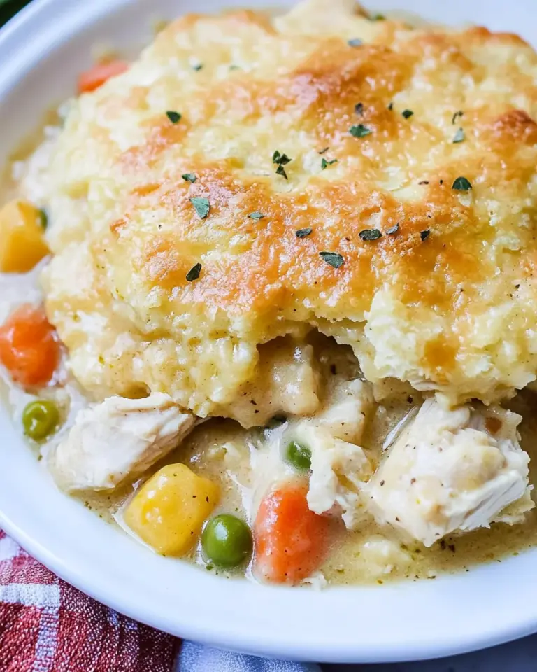 Easy Chicken Cobbler Dinner Casserole