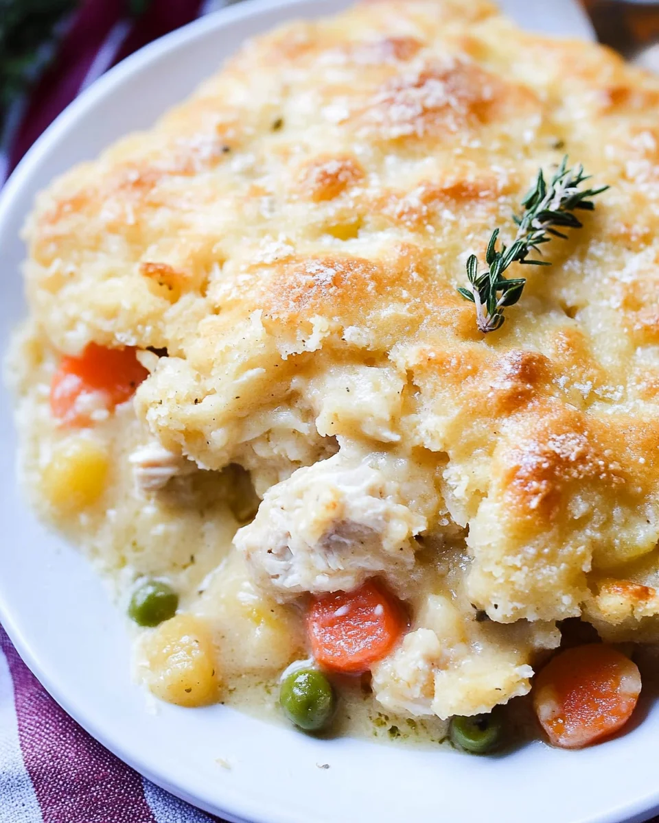 Easy Chicken Cobbler Dinner Casserole Easy