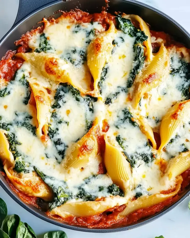 Easy Spinach & Ricotta Stuffed Shells